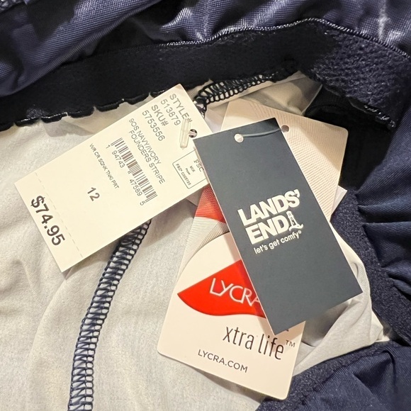 Lands End square neck tankini top size 12 - Picture 9 of 9